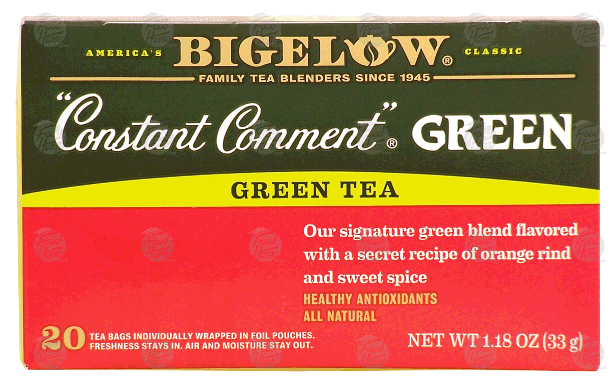 Bigelow Constant Comment(R)  all natural green tea flavored with a secret recipe of orange rind and sweet spice Full-Size Picture